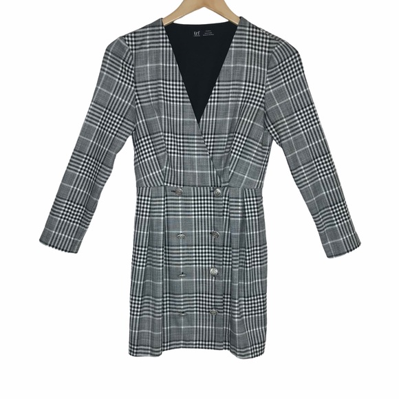 Zara Dresses & Skirts - Zara Plaid Blazer Mini Dress (XS)